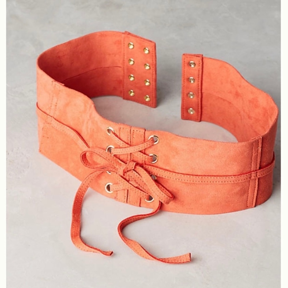 NWT Linea Pelle Orange Corset Belt size Large
